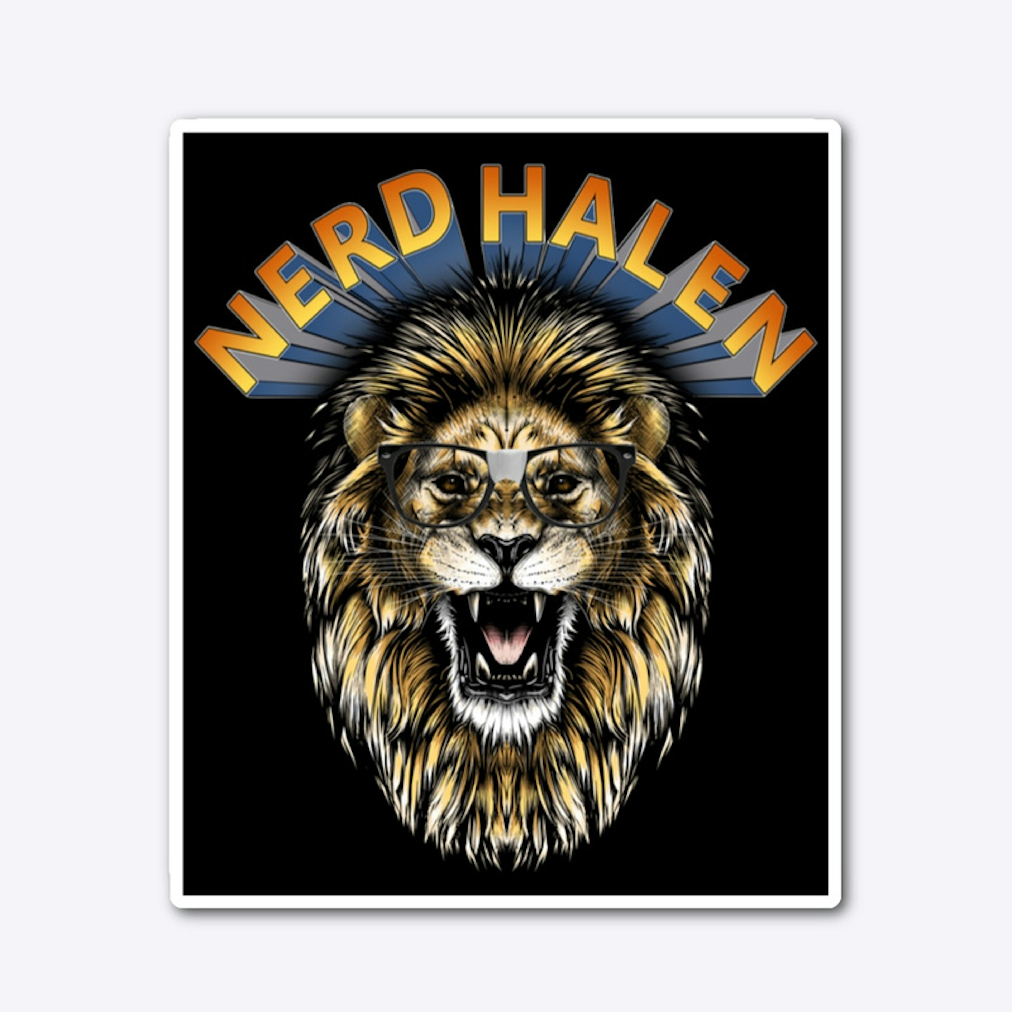 Nerd Halen Lion Sticker